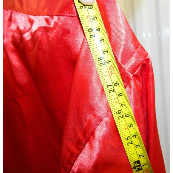 Stacy Adams Mens Red Satin Long-Sleeve Dress Shirt 16.5 38/37 Shiny Flashy - Picture 9 of 14